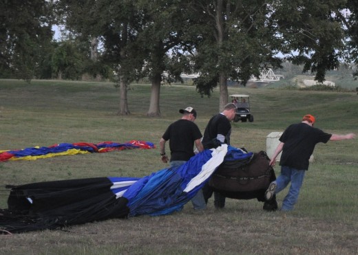Team setting up for "Evening Glow."