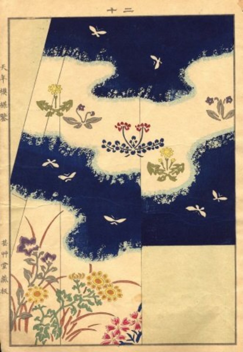 Bilinmeyen bir kelebek sanatsnn resmi 1885 kimono moda kataloundan kimono kalb.