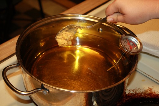 You just want to let the puppy slide into the oil.  
