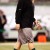 New York Jets center Nick Mangold walks out with both ankles wrapped for pre game warmups 