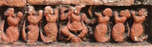 Exquisite terracotta work in Damodar temple 9