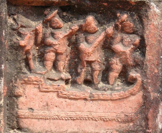 Exquisite terracotta work in Damodar temple 11