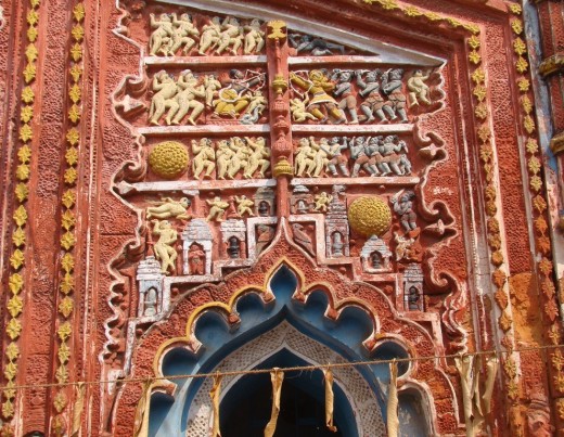 Exquisite terracotta work in Damodar temple 21