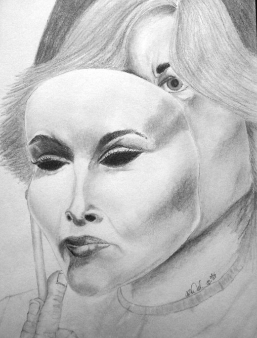Original Works- Graphite "I can fake it darling"  By Catherine Welborn