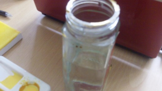 A jar of water to help thin your paint slightly for the glaze and paint layers to come.