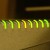 Glowing Yellow and Green indicator LED lights up close