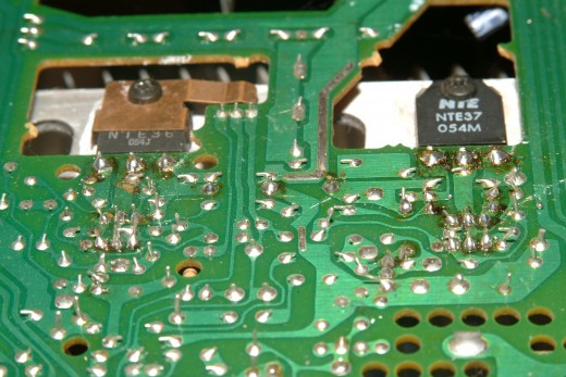 PC Board trace paths and clipped solder joints