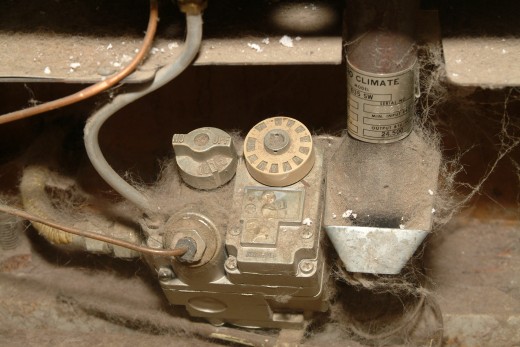 Dusty Old gas heater controls