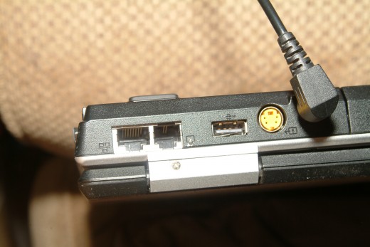 Connector housings for a computer (back of a laptop)