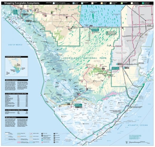 Map of Everglades National Park.