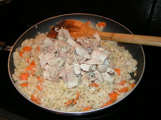 Add Rice and Chicken