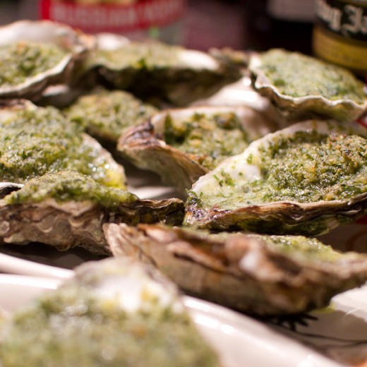 Oysters Rockefeller are a famous dish from Antoines In New Orleans. President Roosevelt had Oysters Rockefeller in 1937 at Antoines. 