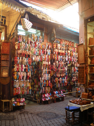 Fancy some new shoes? Babouches for sale in the souks of marrakech