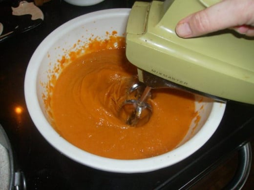 Mixing up the Pumpkin Mix