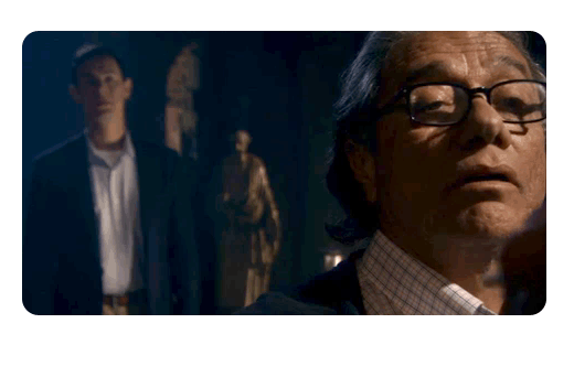 Who's the sloppy one? And is that a painting of the bloodied dead angel, or is he painting a scene for later in the series?