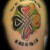 Multicolored Celtic Shamrock Tattoo in Trinity Knot Multicolored Celtic Shamrock Tattoo in Trinity Knot