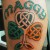 Multicolored Celtic Shamrock Tattoo in Trinity Knot Multicolored Celtic Shamrock Tattoo in Trinity Knot
