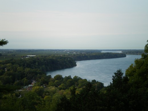 View of Niagara River as seen from Brock's Monument