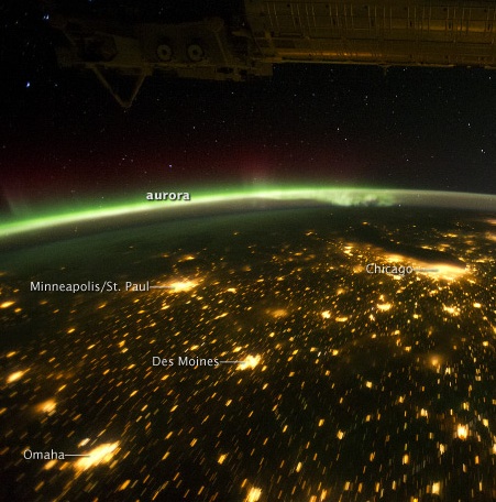 Midwestern US, September 29, 2011 from International Space Station.