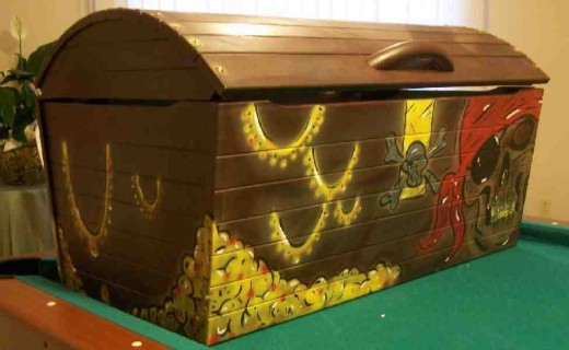 A Hand Painted Toy Box