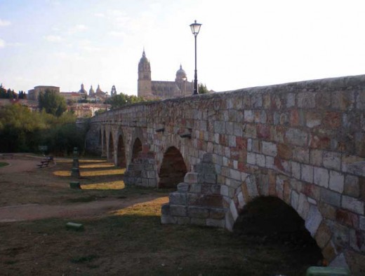 Puente Romano, or Roman Bridge, built in 1 AD.  There is no concrete holding the blocks of stone together.  They are fitted together perfectly.