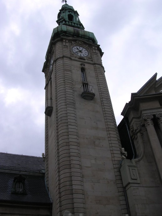 Luxembourg railroad station clock tower