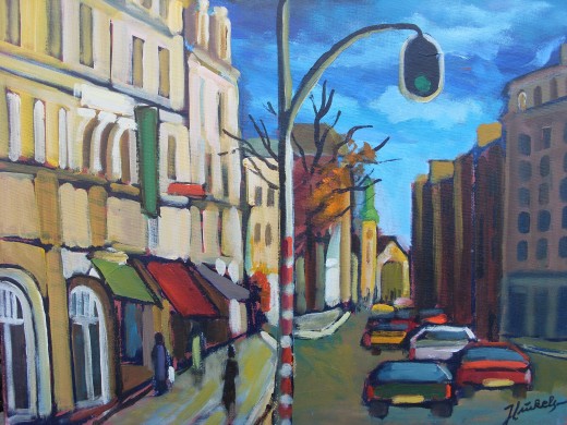 Liberty Avenue, Luxembourg City, linking the railroad district with the Downtown City. By Josy Linkels.