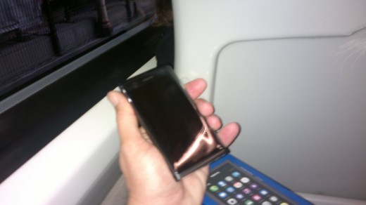 About to remove film from Screen on the train home fromLondon