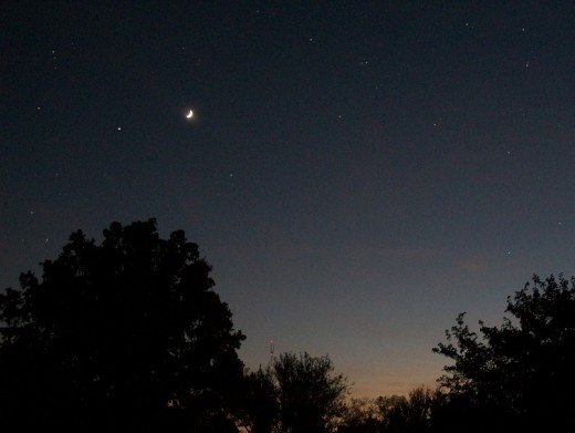 The silt of night allows day-sparks begin their shine.