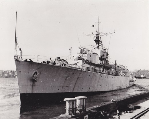 When I first joined this warship she sported a 4 inch gun and a 40mm Bofor up forward.  The 4 inch was taken off towards the end of my time aboard.