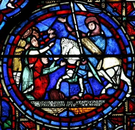 Memorial window for Thomas du Perche in Chartres Cathedral