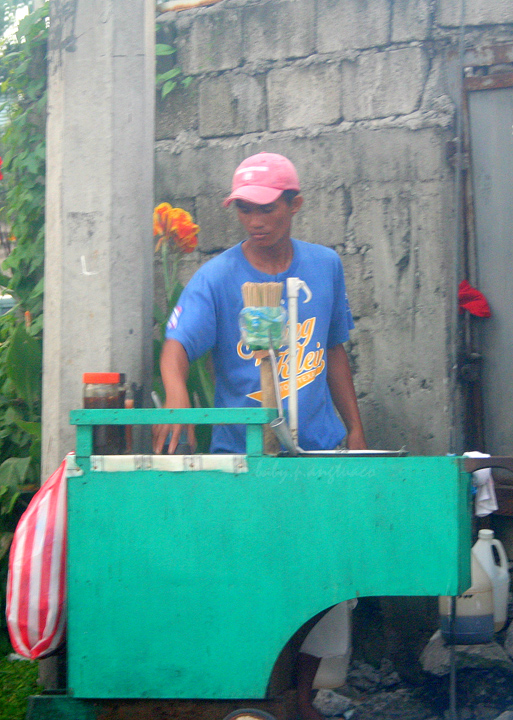fish ball vendor preparing to cook his goods