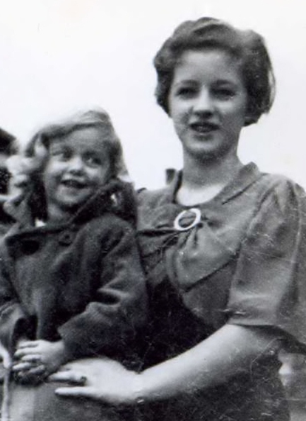 Sue with my Mom in Grand Marais, Michigan