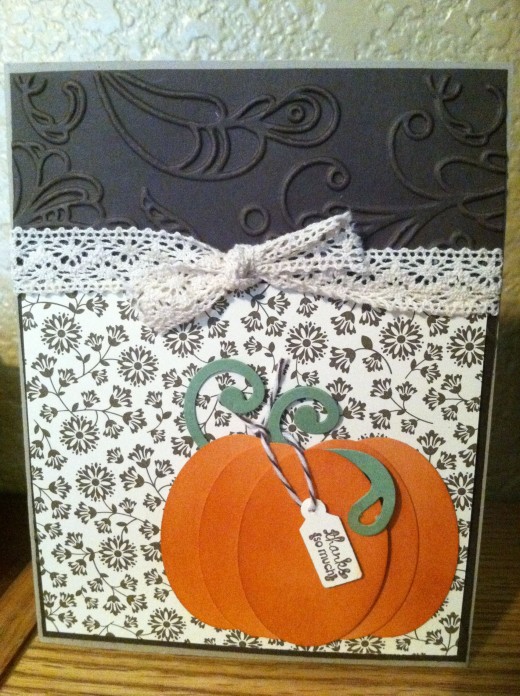 Thanksgiving card, hand-made