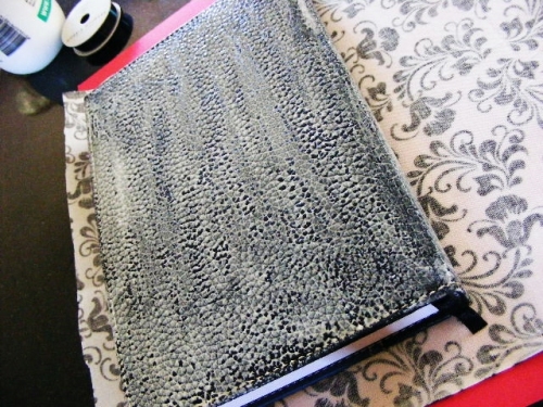Cover diary with craft glue