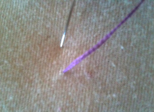 Figure 1: Start out by making a straight stitch.