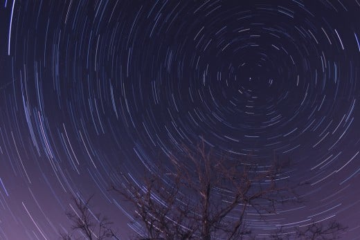 Time-lapse photography - star trails. "A south American Night"