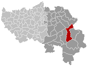 Map location of the Belgian municipality of Waimes
