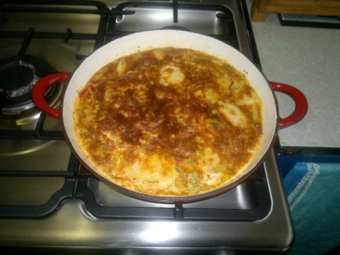 The final cooked tortilla.