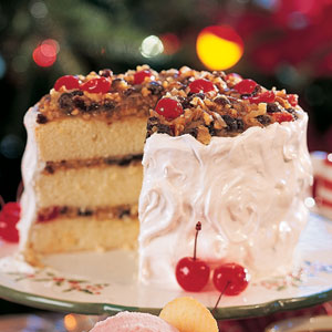 Here is a Lane Cake made with the Cherries. 