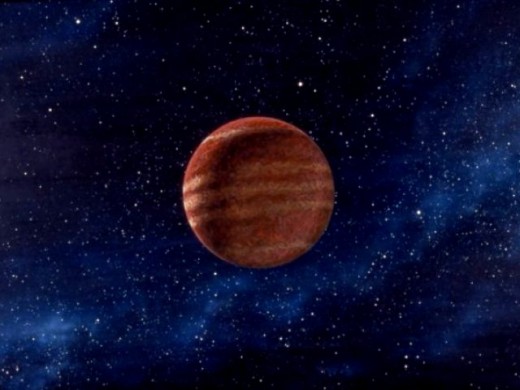 Gas Giant (Painting by Carl Martin. Originally developed for the Saul Bass film of a Ray Bradbury short story, Quest.) 