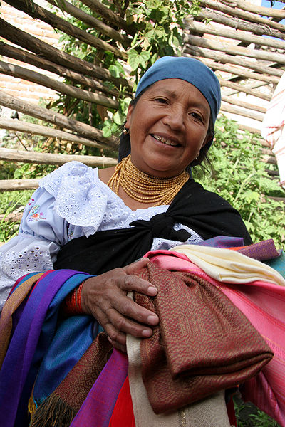 Otavalo Woman in Traditional Dress