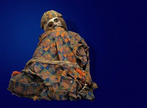 An Andean Mummy with a Traditional Textile