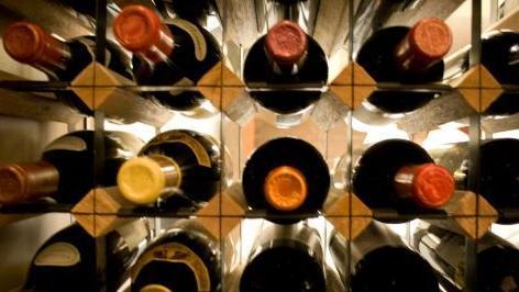A wine cellar rack