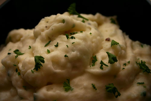 toasted garlic mashed potatoes