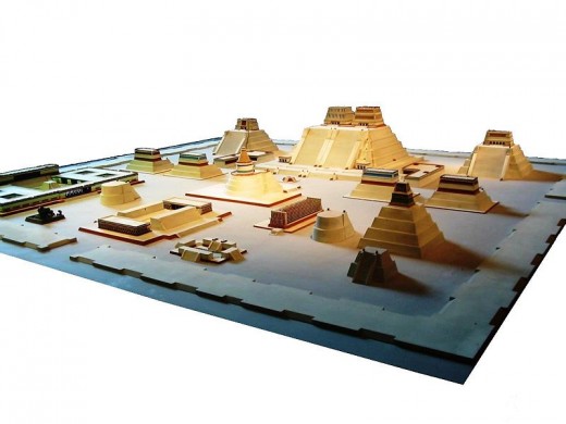 Model of Temple District, Tenochtitlan