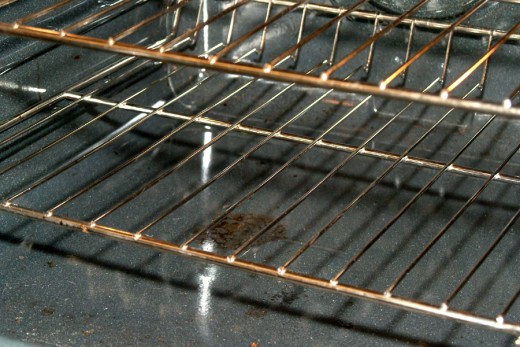 A dirty oven floor needs some Green Cleaning!