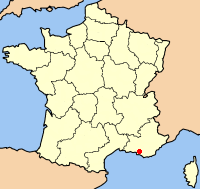 Map location of Marseille, France
