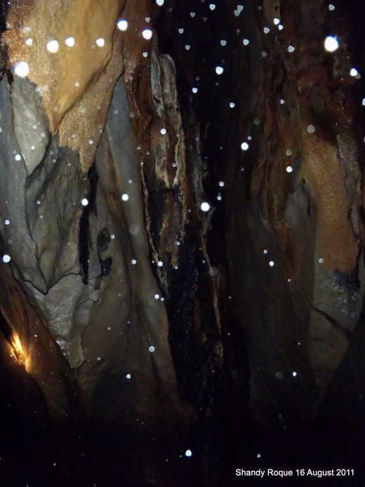 Droplets of Water Amidst The Cave Walls. This was a lucky shot that I took at the right time. 