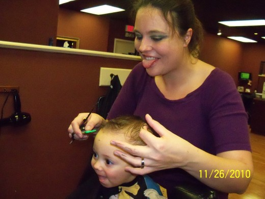 I loved my job. I had great clients and we always had fun. This is one of my favorite clients - my son! However, my days were long, so when they were halfway over, I could take a breather!